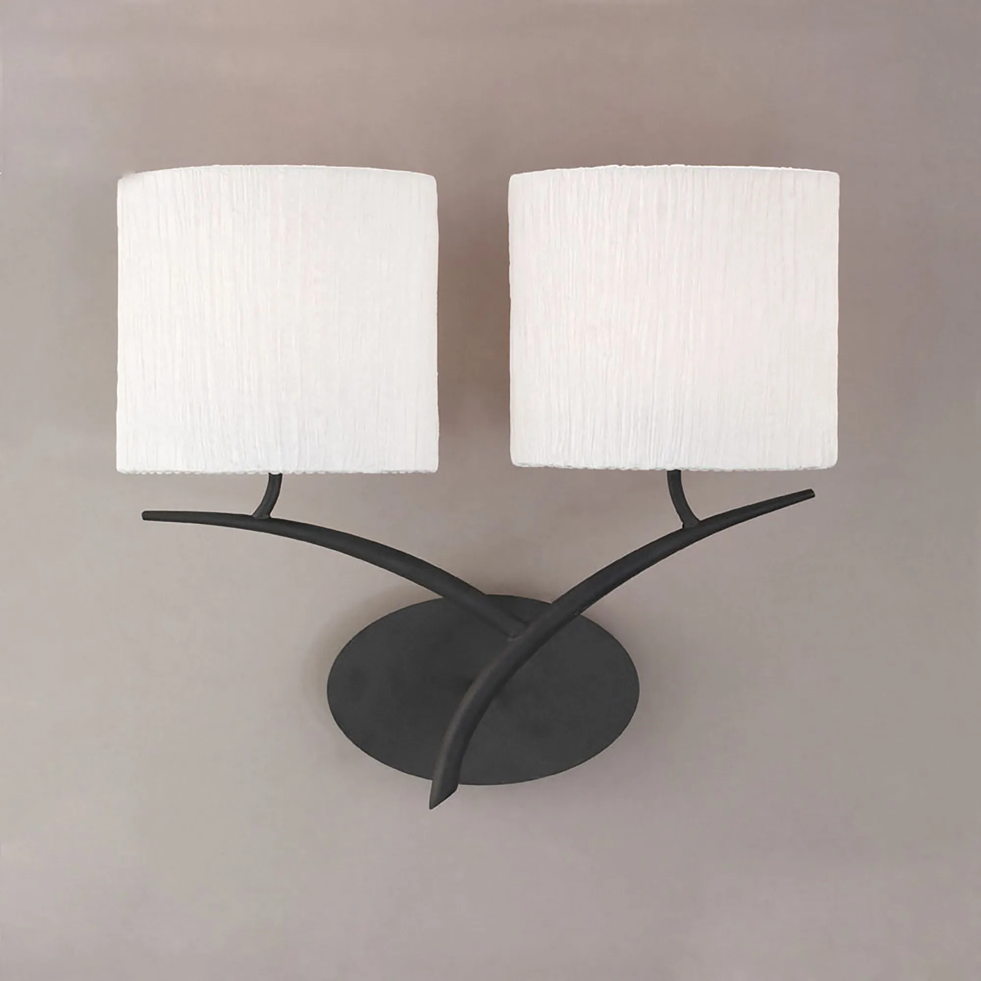 Eve Anthracite-White Wall Lights Mantra Armed Wall Lights